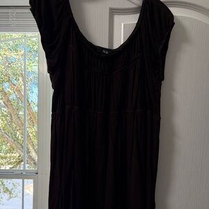 AGB Black Scoop Neck Midi Dress